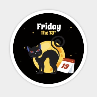friday the 13th animal with black cat Magnet